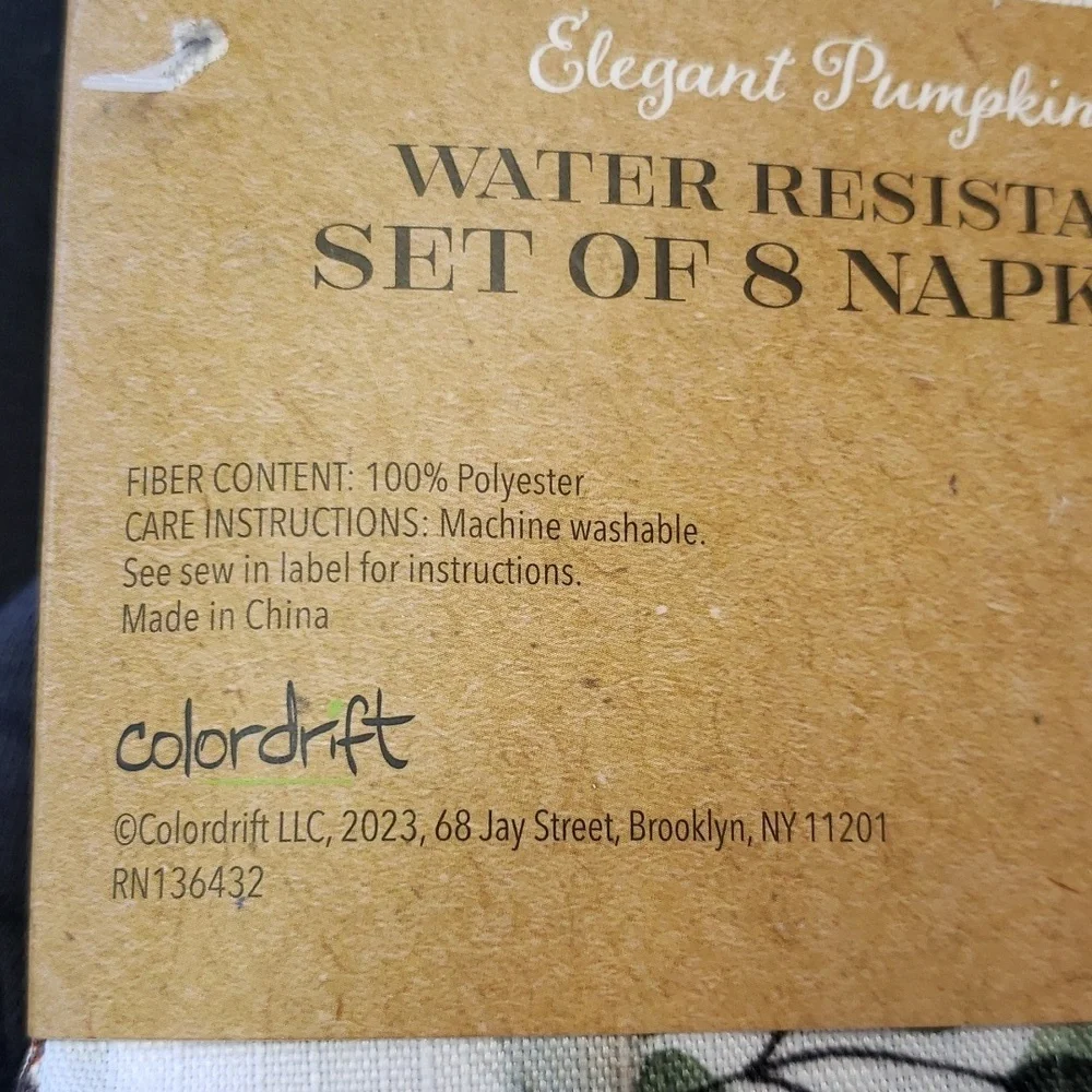 Colordrift NWT Set of 8 Water Resistant 